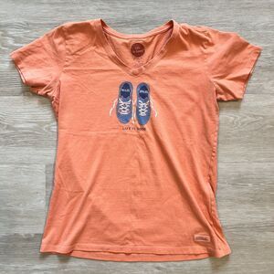 Life Is Good Miles Smiles Graphic T-Shirt Women's-Size M